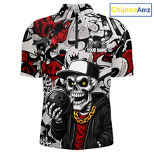 Load image into Gallery viewer, Hoodie with a skull design and colorful patterns on a white background, featuring the brand 'ChipteeAmz'.