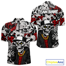 Load image into Gallery viewer, Skull-themed shirt with 'Team Name' text and Chiptee Amz branding.