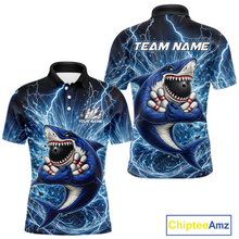 Load image into Gallery viewer, Custom Flame Shake Bowling Jersey for Men Polo &amp; 1/4 Zip Bowling Team Shirts HNT223