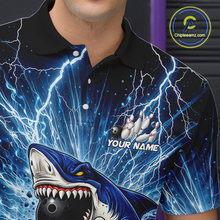 Load image into Gallery viewer, Custom Flame Shake Bowling Jersey for Men Polo &amp; 1/4 Zip Bowling Team Shirts HNT223