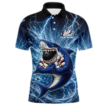 Load image into Gallery viewer, Custom Flame Shake Bowling Jersey for Men Polo &amp; 1/4 Zip Bowling Team Shirts HNT223