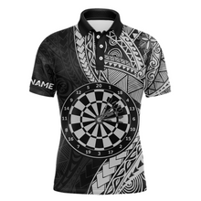 Load image into Gallery viewer, Custom White Tribal Dart Shirts for Men Dart Team Jersey Dartboard Gifts Polo &amp; 1/4 Zip NNT163