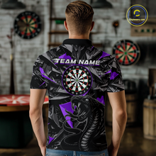 Load image into Gallery viewer, Purple Custom Cobra Snake Dart Shirts for Men Dart Team Jersey Dartboard Gifts Polo &amp; 1/4 Zip NNT162