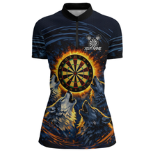 Load image into Gallery viewer, Custom Funny Flame Wolf Darts Board Dart Shirts For Women Darts Team Jerseys Dart Tournament NNT149