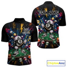 Load image into Gallery viewer, Custom Funny 8 Ball Pool Shirts Billiard Shirt for Men Billiard Team Jersey Billiard League NNT183