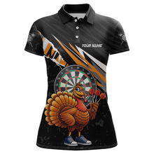 Load image into Gallery viewer, Orange Funny Turkey Chicken Darts Shirt for Women Darts Team Jerseys Polo &amp; 1/4 Zip Dart League NNT130
