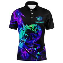 Load image into Gallery viewer, Custom Neon Pattern Dart Shirts For Men Dart Board Shirts Polo &amp; 1/4 Zip Dart Jersey Team NNT129