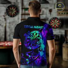 Load image into Gallery viewer, Custom Neon Pattern Dart Shirts For Men Dart Board Shirts Polo &amp; 1/4 Zip Dart Jersey Team NNT129