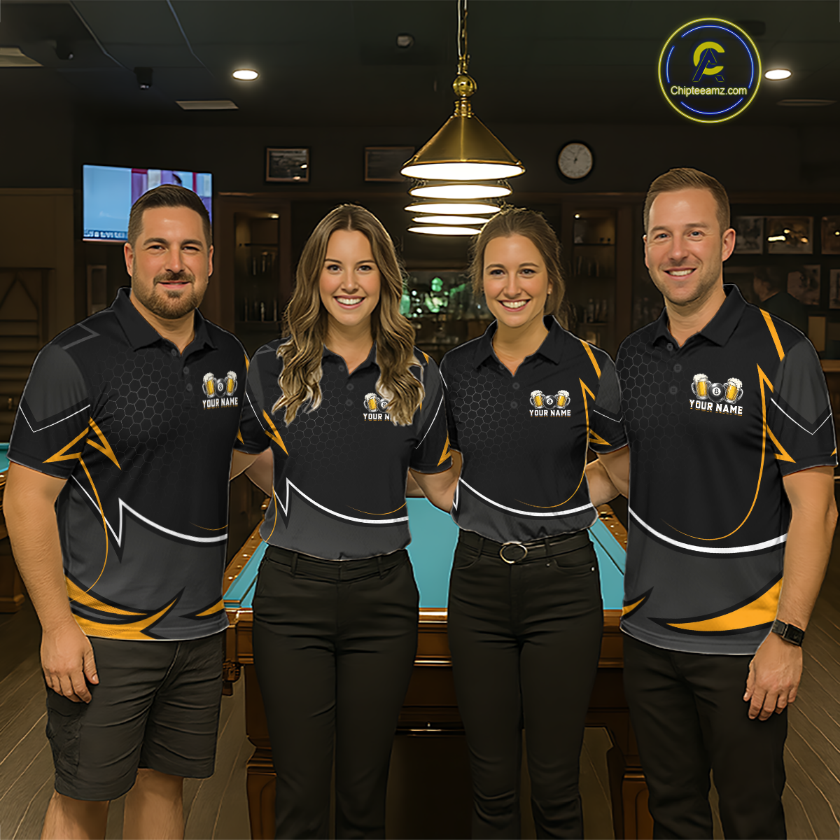Custom Beer 8 Ball Billiard Shirt for Men Billiard Team Jersey Billiard League Billiard Uniform NNT187