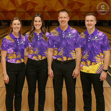 Load image into Gallery viewer, Custom Flowers Bowling Jersey for Women Polo &amp; 1/4 Zip Bowling Team Shirts Bowling League HNT213