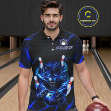 Load image into Gallery viewer, Custom Thunder Wolf Bowling Jersey for Men Bowling Uniform Polo &amp;1/4 Zip Bowling Team Shirts HNT250
