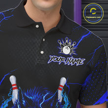 Load image into Gallery viewer, Custom Thunder Wolf Bowling Jersey for Men Bowling Uniform Polo &amp;1/4 Zip Bowling Team Shirts HNT250