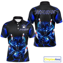 Load image into Gallery viewer, Custom Thunder Wolf Bowling Jersey for Men Bowling Uniform Polo &amp;1/4 Zip Bowling Team Shirts HNT250