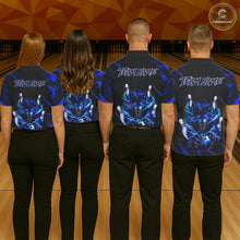 Load image into Gallery viewer, Custom Thunder Wolf Bowling Jersey for Men Bowling Uniform Polo &amp;1/4 Zip Bowling Team Shirts HNT250