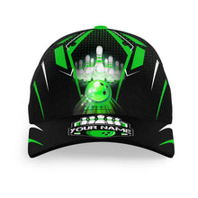 Load image into Gallery viewer, Personalized Bowling 3D Cap, Bowling Hat Bowling Cap with Name CHT02