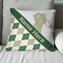 Load image into Gallery viewer, Customized Argyle Golf Pattern, Personalized Golf Decorative Pillows YYD0005