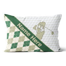 Load image into Gallery viewer, Customized Argyle Golf Pattern, Personalized Golf Decorative Pillows YYD0006
