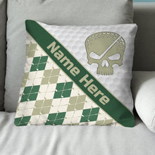 Load image into Gallery viewer, Customized Argyle Golf Pattern, Personalized Golf Decorative Pillows YYD0007