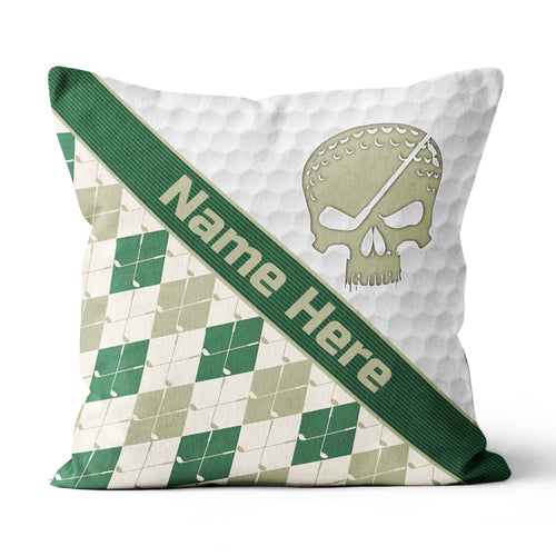 Customized Argyle Golf Pattern, Personalized Golf Decorative Pillows YYD0007