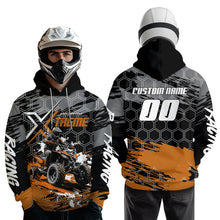 Load image into Gallery viewer, Orange Atv Racing Hoodie Custom Quad Bike Shirt Upf30+ Adult Youth Off-Road Atv Motocross Hoooded  NHN008