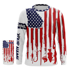 Load image into Gallery viewer, Georgia America flag UV protection performance fishing shirts A35