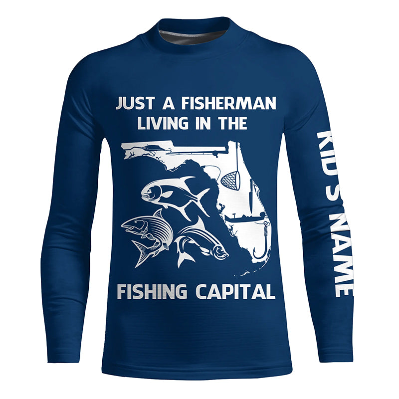 Fisherman living in the Fishing Capital UV protection custom name fishing shirts A32