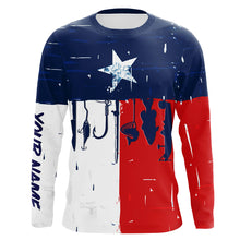 Load image into Gallery viewer, Texas flag UV protection fishing shirt fishing jersey for fisherman A66