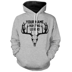 Deer Hunting Legend Personalized Custom Name Deer Skull Hunting Shirt For Hunters A46