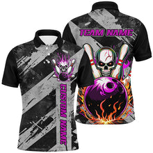 Load image into Gallery viewer, Custom Multi-Color Flame Skull Bowling Team Shirts For Men And Women, Flaming Bowling Jerseys Bowlers Outfit IPHW6556