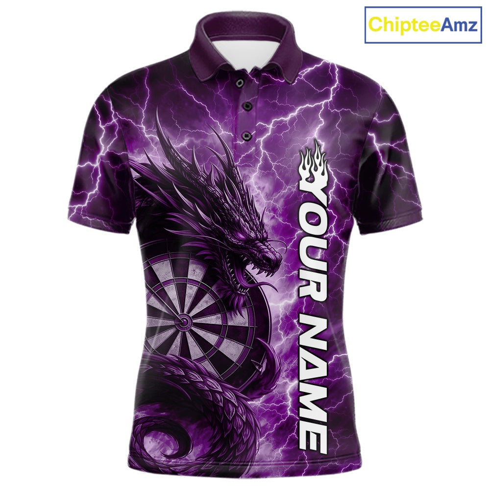 Custom Purple Thunder Lightning Dragon Dart Jerseys, Multi Styles Dart Team Shirts For Men, Women And Kid IPHW10399