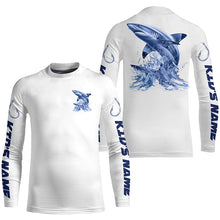 Load image into Gallery viewer, Blacktip Shark Long Sleeve Performance Fishing Shirts, Shark Custom Fishing Jerseys IPHW6888
