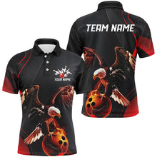 Load image into Gallery viewer, Red Flame Mens Bowling Shirts, Custom Eagle Team Bowling Shirts, Gift For Bowlers IPHW7111