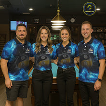 Load image into Gallery viewer, Personalized Water Yin &amp; Yang Billiard Polo &amp; Quarter-Zip Shirt For Women 8 Ball Billiard Team Jersey NYN2833