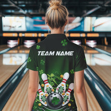 Load image into Gallery viewer, Custom Green St Patrick&#39;S Day Bowling Team Quarter-Zip Shirts For Women IPHW8374
