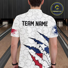 Load image into Gallery viewer, Custom Texas Flag Bowling Team Polo Shirts For Men, Texas Bowling League Shirt IPHW9834