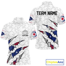 Load image into Gallery viewer, Custom Ohio Flag Bowling Team Polo Shirts For Men, Ohio Bowling League Shirt IPHW9835