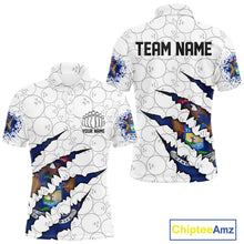 Load image into Gallery viewer, Custom Michigan Flag Bowling Team Polo Shirts For Men, Michigan Bowling League Shirt IPHW9837