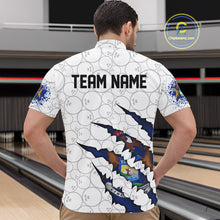 Load image into Gallery viewer, Custom Michigan Flag Bowling Team Quarter-Zip Shirts For Men, Michigan Bowling League Shirt IPHW9837