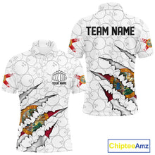 Load image into Gallery viewer, Custom Florida Flag Bowling Team Polo Shirts For Men, Florida Bowling League Shirt IPHW9838