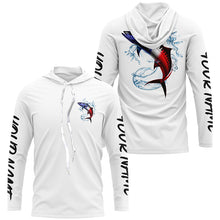 Load image into Gallery viewer, Custom American Flag King Mackerel Long Sleeve Fishing Shirts, Patriotic Kingfish Fishing Jerseys IPHW6607