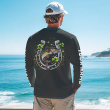 Load image into Gallery viewer, Custom St Patrick&#39;s Day Shamprock Walleye Long Sleeve Tournament Fishing Shirts IPHW8391