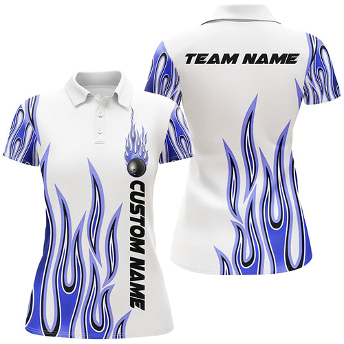 Personalized Flame Bowling Shirts For Women, Bowling Ball Custom Bowling Team Shirt IPHW4981