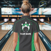 Load image into Gallery viewer, Custom Shamrock Green Classic Bowling Team Polo Shirt For Women, Bowling League Shirt IPHW9914
