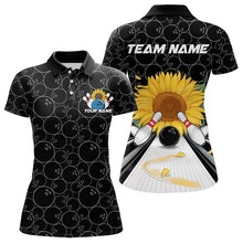 Load image into Gallery viewer, Custom Sunflower Bowling Polo Shirts For Women, Sunflower Bowling Team Jerseys IPHW8436