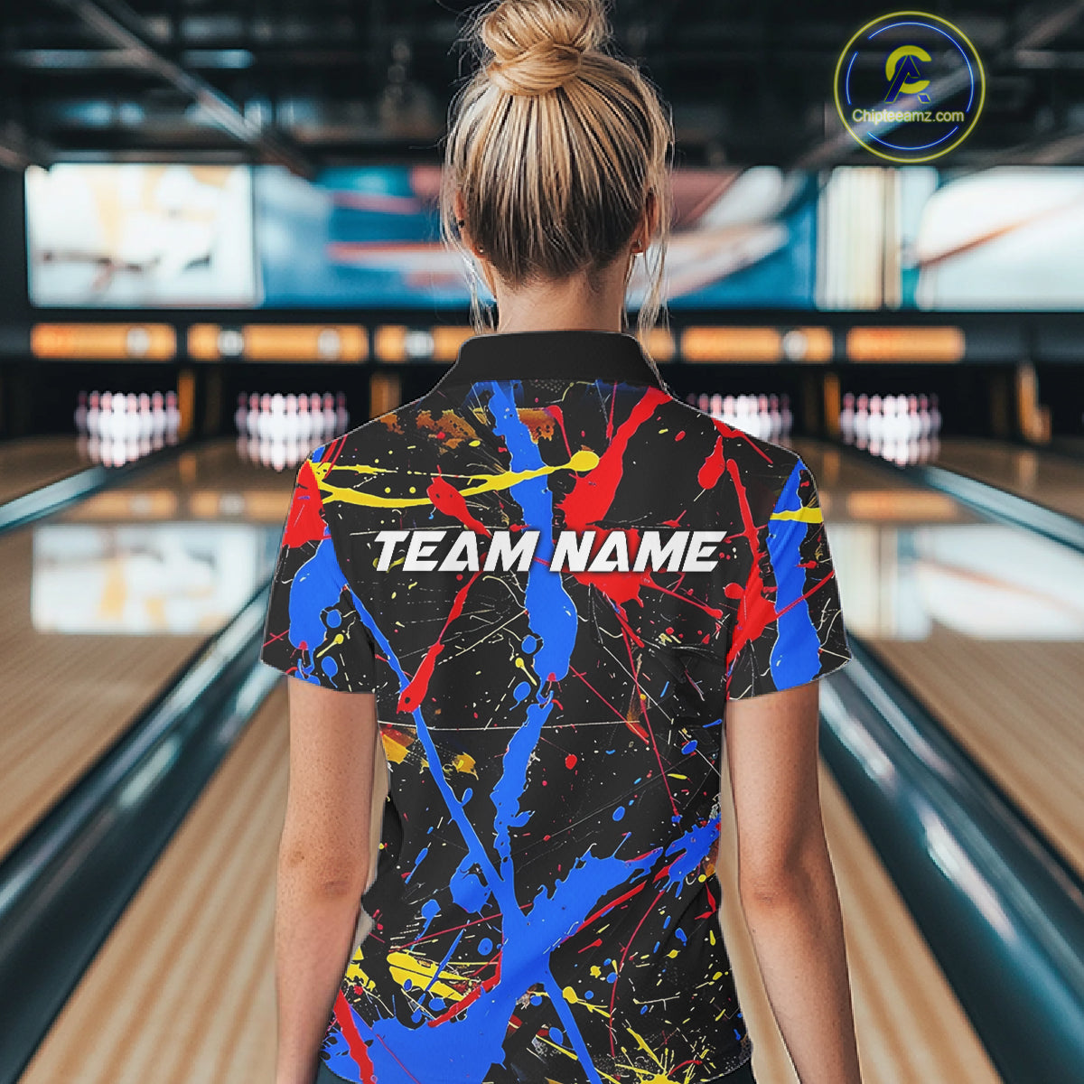Personalized Colorful Bowling Shirts For Women, Custom Name Bowling Team Jerseys IPHW6181