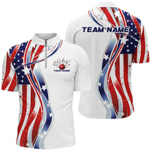 Load image into Gallery viewer, Custom American Flag Bowling Shirts For Men And Women, Patriotic Bowling Team Jerseys For Bowlers IPHW6669