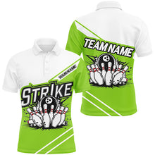 Load image into Gallery viewer, Green Strike Bowling Shirts For Men And Women, Custom Team Name Bowling Jerseys Bowlers Outfits IPHW6692