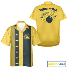 Load image into Gallery viewer, Custom Vintage Bowling Hawaiian Shirt For Men And Women, Bowling Team Button Up Shirt IPHW10062