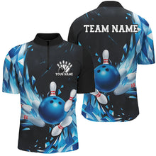 Load image into Gallery viewer, Ice Blue Custom Bowling Shirts For Men, Bowling Team Uniform Bowlers Outfits IPHW7596