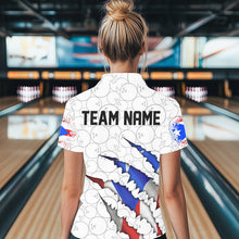 Load image into Gallery viewer, Personalized Puerto Rico Flag Bowling Polo Shirts For Women, Puerto Rico Bowling Jerseys IPHW8725